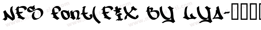NFS font(FIX BY LYA字体转换